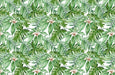 Tropical Green Leaf Mural | Nature-Forward Wallpaper for French Home with lush green tropical leaves on white background
