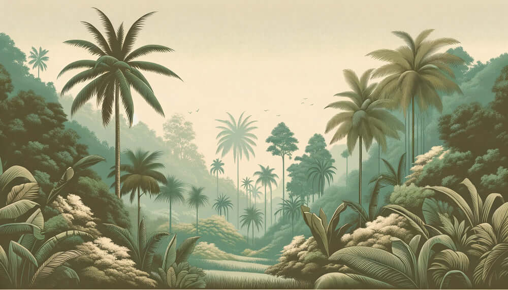 Tropical Jungle Wallpaper Mural | Living Room and Bedroom Decorative Wall