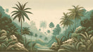Tropical Jungle Wallpaper Mural | Living Room and Bedroom Decorative Wall