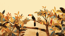 Tropical Leaf Wallpaper Mural | toucan - Carving wallpaper