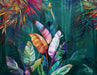 Tropical Plant Color Mural Wallpaper | Leaves - Carving wallpaper