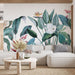 Tropical Plant Flower Wallpaper Mural | Flower Run Banana Leaves - Carving wallpaper