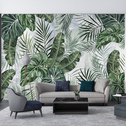 Tropical Plant Mural | Bringing a Rich Tropical Rainforest Charm - Carving wallpaper