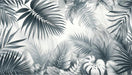 Tropical plant wallpaper mural | Reshaping the fresh style of bathroom - Carving wallpaper