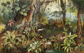 Tropical Rainforest Landscape Wallpaper Mural | Retro Jungle