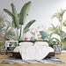 Tropical Rainforest Plant Wallpaper Mural | Banana Leaves, Palm Trees - Carving wallpaper