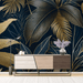 Tropical Wallpaper | Golden Leaves - Carving wallpaper