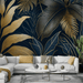 Tropical Wallpaper | Golden Leaves - Carving wallpaper