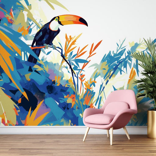 Tropical Wallpaper Murals | toucans and forests - Carving wallpaper