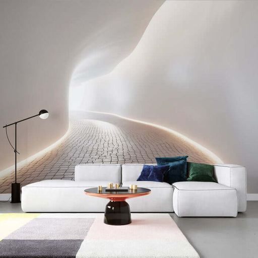 Tunnel light and shadow wallpaper mural | Living room bedroom high-end decorative wall