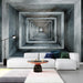 Tunnel wallpaper mural | Concrete texture - Carving wallpaper