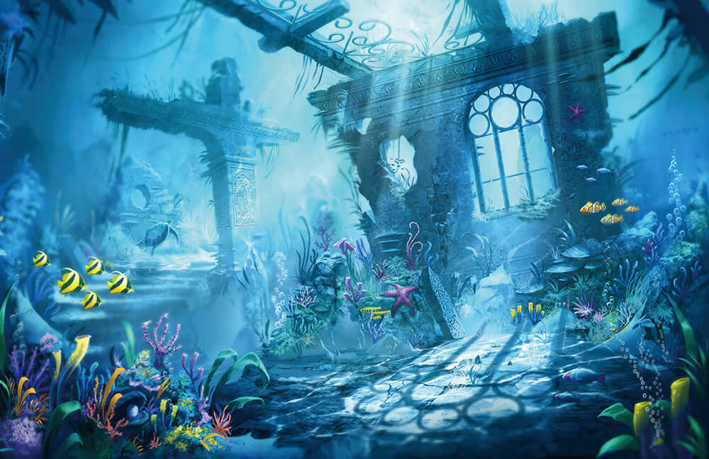 Underwater World Wallpaper Mural | Living Room, Bedroom, Ocean Healing Decorative Wall