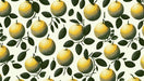 Vintage Citrus Gold & Green Leaves Wallpaper Mural - Natural Botanical Elegance