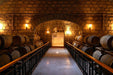 Vintage Wine Cellar Wallpaper Mural | Château - Style Brick & Oak Barrel Décor - Carving wallpaper