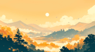 Wallpaper Mountain | Forest Mural Painting - Carving wallpaper