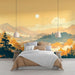 Wallpaper Mountain | Forest Mural Painting - Carving wallpaper