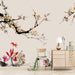 Wallpaper mural | blooming plum blossom and lotus - Carving wallpaper