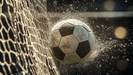 Wallpaper mural of football goal breaking moment | Sports style decorative wall in boys' room