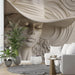 Wallpaper mural with hat | Woman sculpture - Carving wallpaper