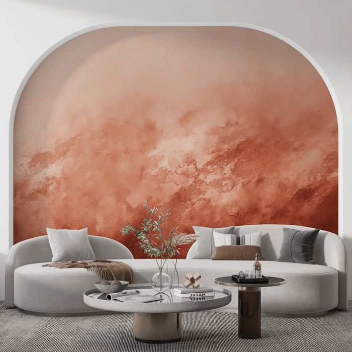 Warm brown wallpaper mural | Abstract texture - Carving wallpaper