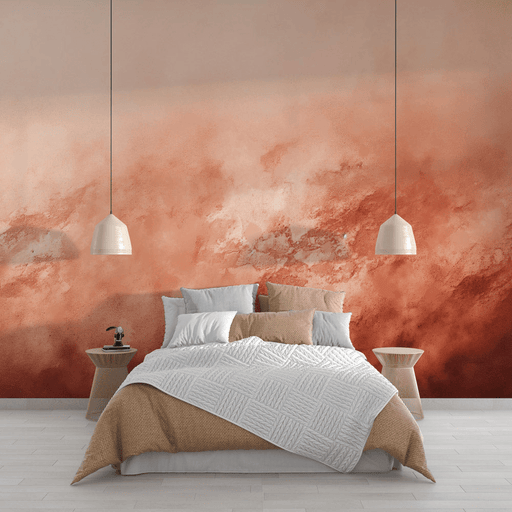 Warm brown wallpaper mural | Abstract texture - Carving wallpaper