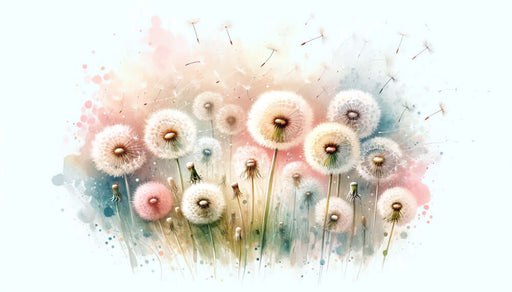 Watercolor Dandelion Wallpaper | Bedroom and Living Room Decorative Mural