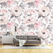 Watercolor Flower Wallpaper Mural | Pink Rose - Carving wallpaper