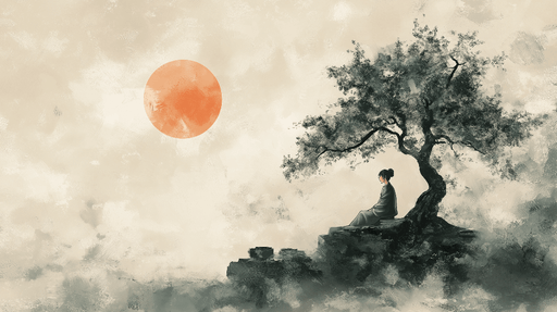 Watercolor wallpaper mural | Want to be in the corner of the tree - Carving wallpaper