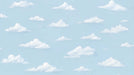 Whale Wallpaper Mural | Full Moon & Pink Clouds Dreamscape - Sky Blue Serenity