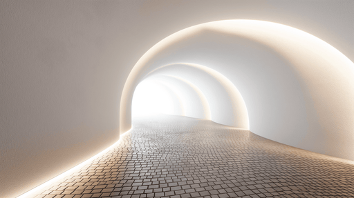 White arched channel wallpaper mural | Light and shadow art - Carving wallpaper