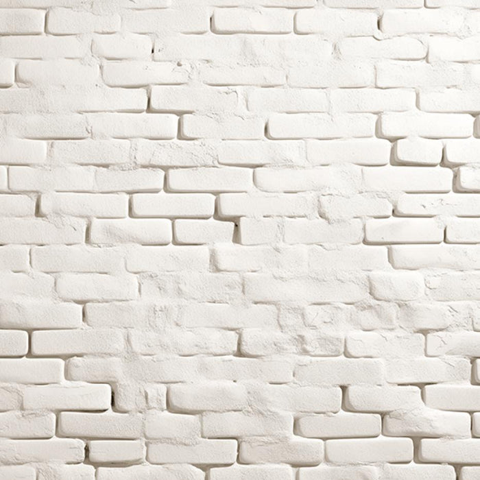 White brick textured wallpaper mural | Nostalgic style - delicate white brick wall texture in a minimalist, fresh backdrop