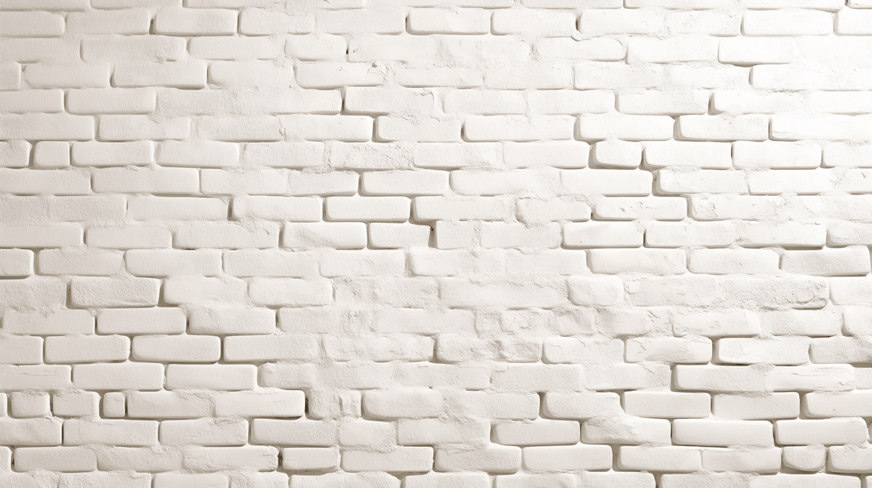 White brick textured wallpaper mural | Nostalgic style - Carving wallpaper