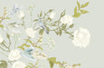 White flower wallpaper mural | Elegant spring painting - Carving wallpaper