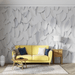 white leaves wallpaper mural | white and white leaves create a simple artistic sense - Carving wallpaper
