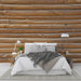 Wooden wallpaper mural | Different shades of brown tones - Carving wallpaper