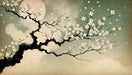 Zen Ink Plum Blossom Wall Mural – Oriental Elegance for Living Room & Entrance